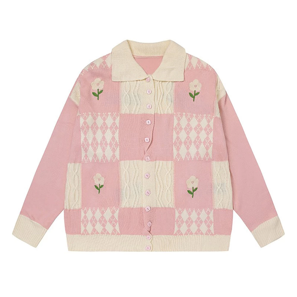 Floral Button Up Sweater Cardigan Knitwear - Image 10